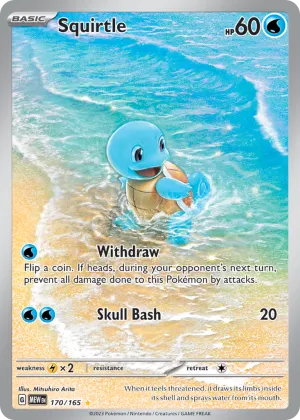 Squirtle Pokémon 151 #170 Holo