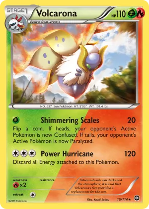 Volcarona Pokémon Steam Siege #15 Reverse Holo