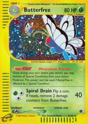 Butterfree Pokémon Expedition Base Set #5 Holo