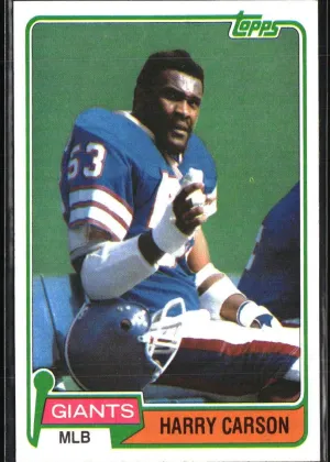 Harry Carson 1981 Topps Football #475