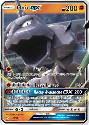 Onix-GX Pokémon Hidden Fates #36 Holo