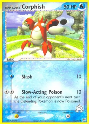 Team Aqua's Corphish Pokémon Team Magma vs Team Aqua #51 Reverse Holo