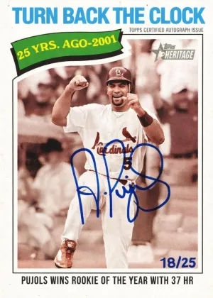 Albert Pujols 2026 Topps Heritage Turn Back The Clock Autographs Baseball #TBA-AP