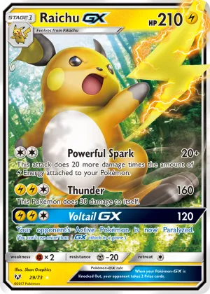Raichu-GX Pokémon Shining Legends #29 Holo