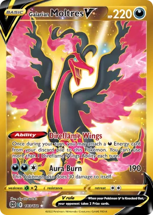 Galarian Moltres V Pokémon Brilliant Stars #183 Holo