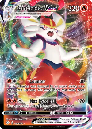 Cinderace VMAX Pokémon Shining Fates #19 Holo