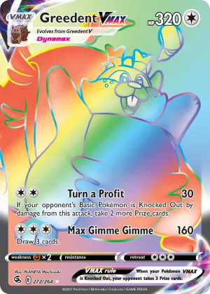 Greedent VMAX Pokémon Fusion Strike #272 Holo
