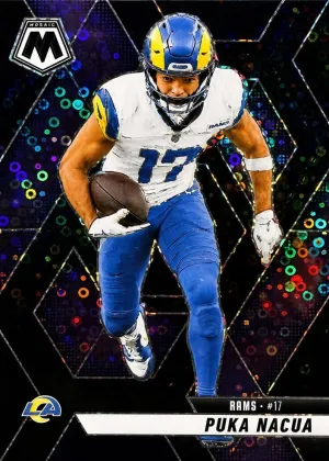 Puka Nacua 2025 Panini Mosaic Football No Huddle Black #102