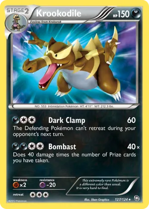 Krookodile Pokémon Dragons Exalted #127 Holo