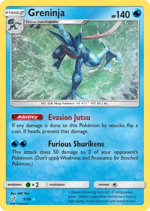 Greninja Pokémon Detective Pikachu #9 Holo