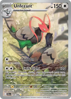 Unfezant Pokémon Black Bolt #150 Holo