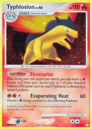 Typhlosion Pokémon Mysterious Treasures #16 Holo