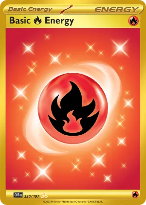 Basic Fire Energy Pokémon Obsidian Flames #230 Holo