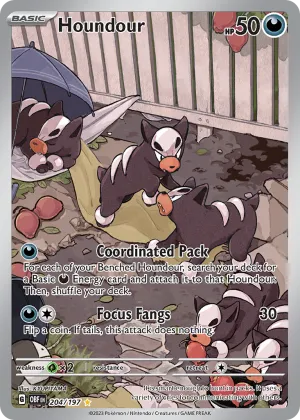 Houndour Pokémon Obsidian Flames #204 Holo