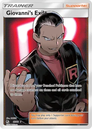 Giovanni's Exile Pokémon Hidden Fates #67 Holo