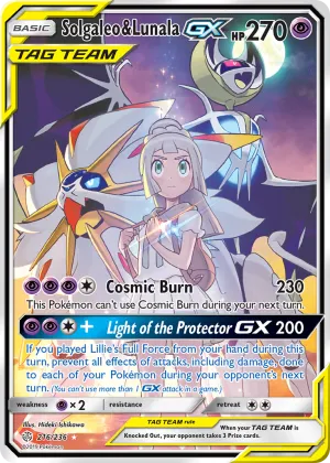 Solgaleo & Lunala-GX Pokémon Cosmic Eclipse #216 Holo
