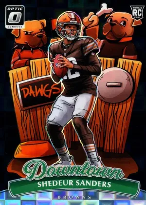 Shedeur Sanders 2025 Donruss Optic Downtown Football Black Pandora #17
