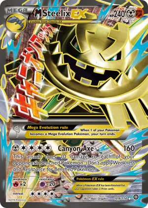 M Steelix-EX Pokémon Steam Siege #109 Holo