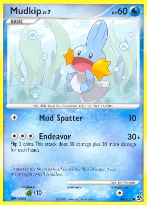 Mudkip Pokémon Great Encounters #80 Reverse Holo