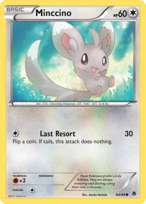 Minccino Pokémon Emerging Powers #84 Reverse Holo