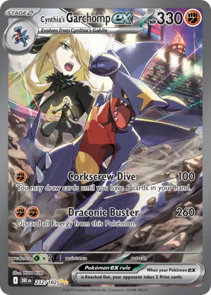 Cynthia's Garchomp ex Pokémon Destined Rivals #232 Holo