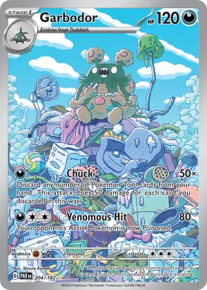 Garbodor Pokémon Paradox Rift #204 Holo