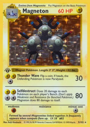 Magneton Pokémon Base #9 Holo