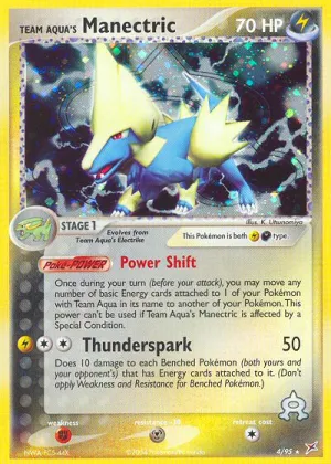 Team Aqua's Manectric Pokémon Team Magma vs Team Aqua #4 Holo