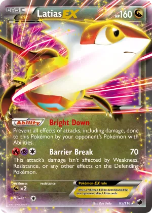 Latias-EX Pokémon Plasma Freeze #85 Holo