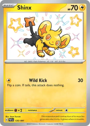 Shinx Pokémon Paldean Fates #135 Holo