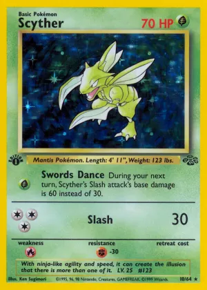 Scyther Pokémon Jungle #10 Unlimited Holo