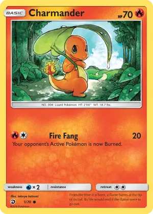 Charmander Pokémon Dragon Majesty #1 Reverse Holo