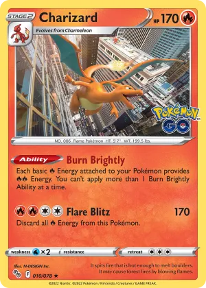 Charizard Pokémon Pokémon GO #10 Reverse Holo