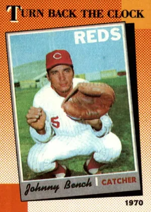 Johnny Bench 1990 Topps Turn Back The Clock Baseball #664