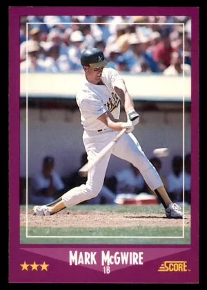 1988 Mark McGwire/Matt Nokes Rookie Sluggers Score Baseball #5