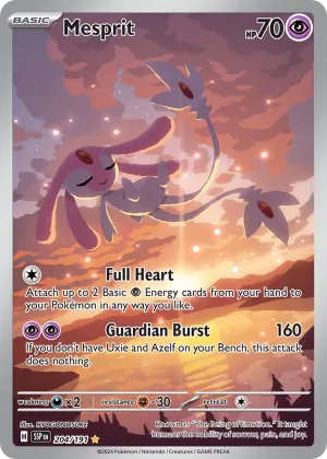 Mesprit Pokémon Surging Sparks #204 Holo