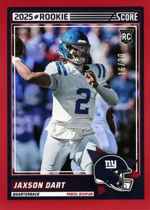 Jaxson Dart 2025 Panini Score Football Red Zone #35
