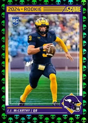 J.J. McCarthy 2024 Panini Score Rookies Football Extraterrestrial #304