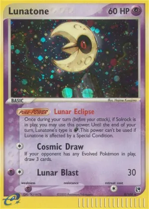 Lunatone Pokémon Sandstorm #8 Holo