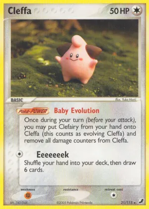 Cleffa Pokémon Unseen Forces #21 Reverse Holo