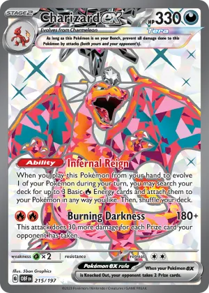 Charizard ex Pokémon Obsidian Flames #215 Holo