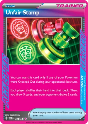 Unfair Stamp Pokémon Twilight Masquerade #165 Holo