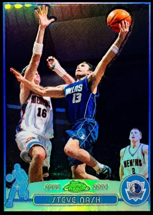 Steve Nash 2003 Topps Chrome Basketball Black Refractor #13