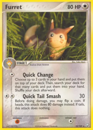 Furret Pokémon Team Rocket Returns #22 Reverse Holo