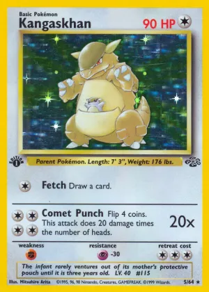 Kangaskhan Pokémon Jungle #5 1st Edition Holo