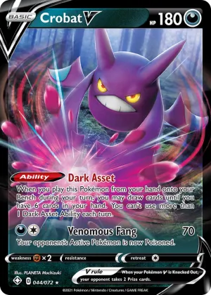 Crobat V Pokémon Shining Fates #44 Holo
