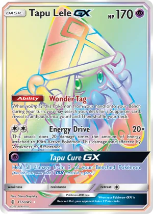 Tapu Lele-GX Pokémon Guardians Rising #155 Holo