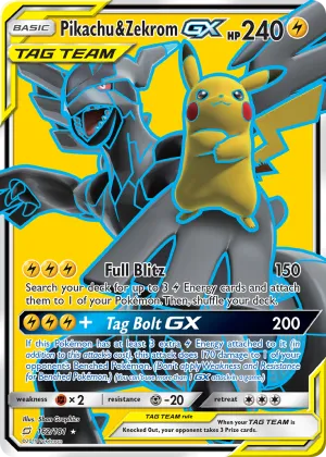 Pikachu & Zekrom-GX Pokémon Team Up #162 Holo