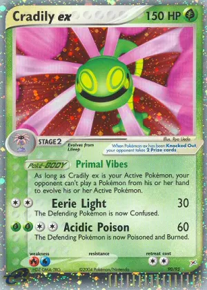 Cradily ex Pokémon Team Magma vs Team Aqua #90 Holo