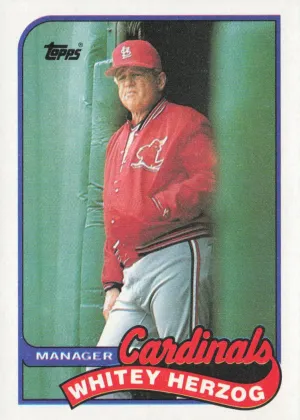Whitey Herzog 1989 Topps Baseball #654
